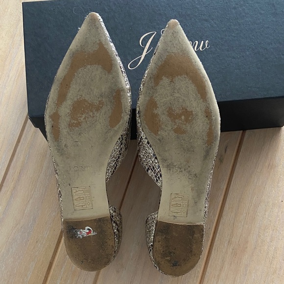J. Crew Women's Metallic Snakeskin Pattern Flats - Picture 7 of 11